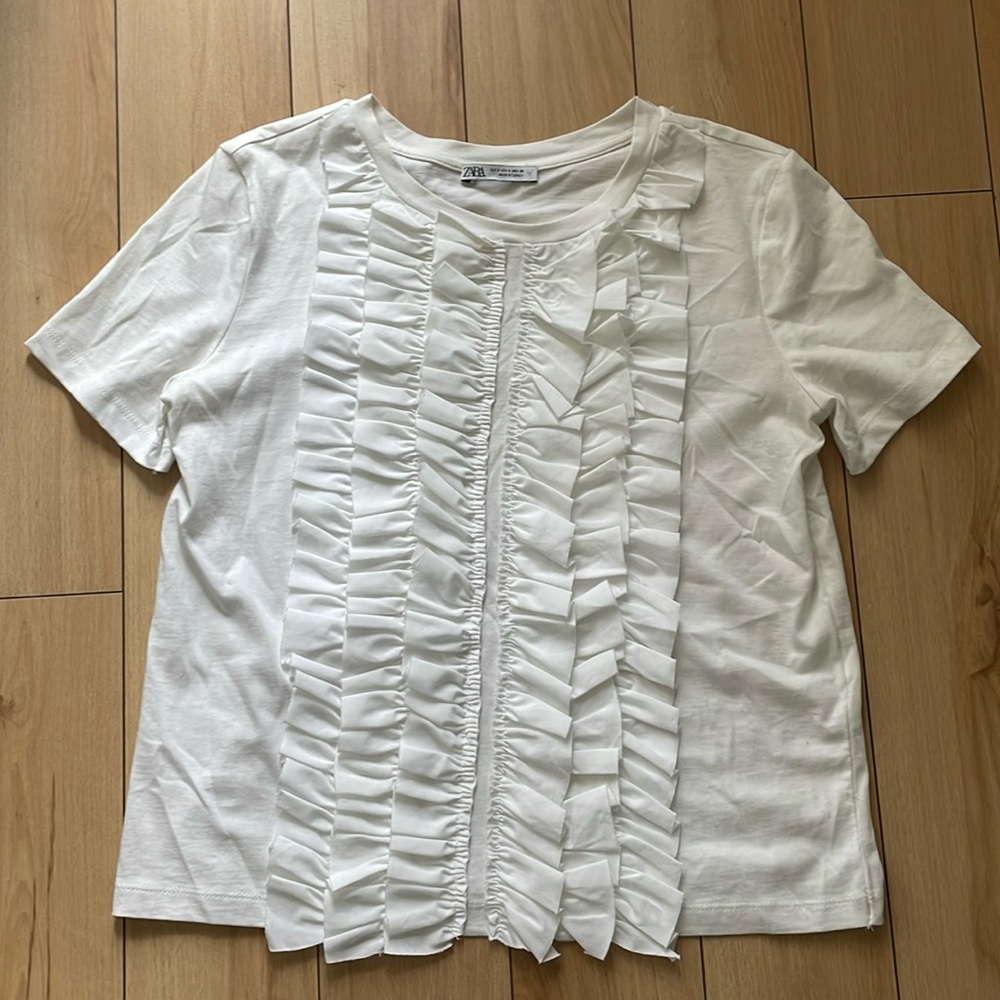 Zara Ruffle T- Shirt